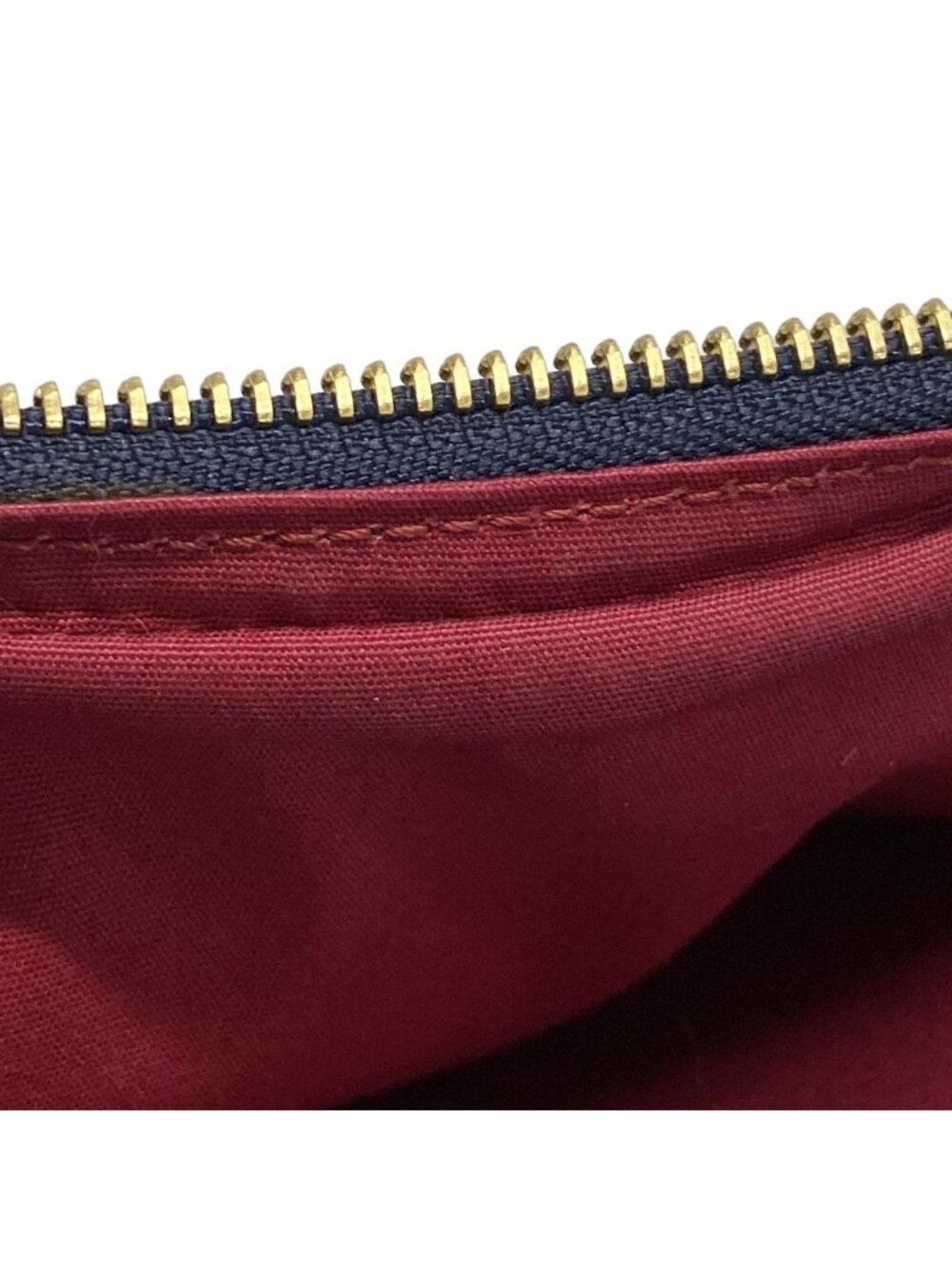 Celine Shoulder Bag Macadam Pattern Light Gray Dark Navy Leather - Picture 15 of 15